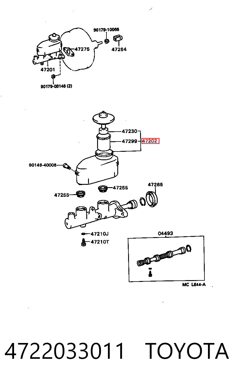 Kupić Zbiorniczek głównego cylindra hamulcowego (płynu hamulcowego) Toyota Camry  V10 w dobrej cenie
