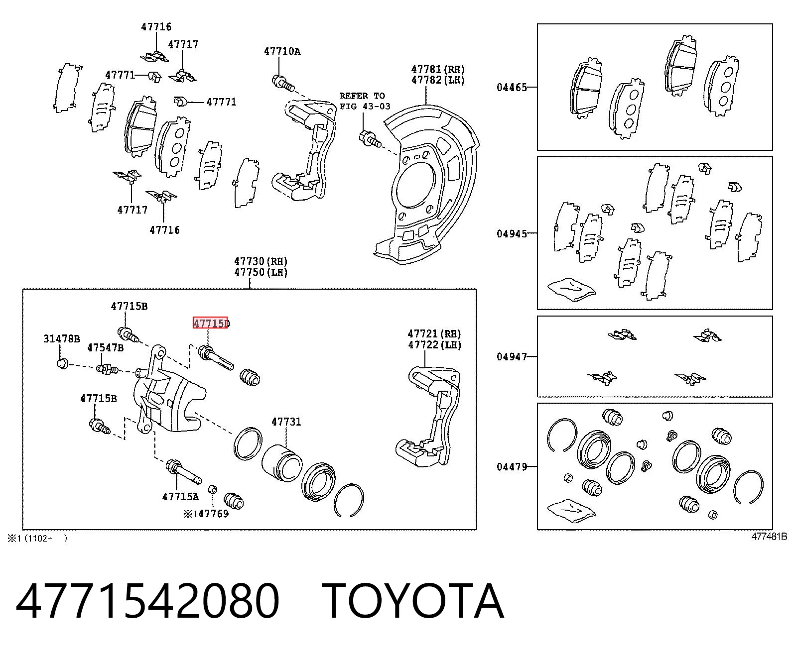4771542080 Toyota