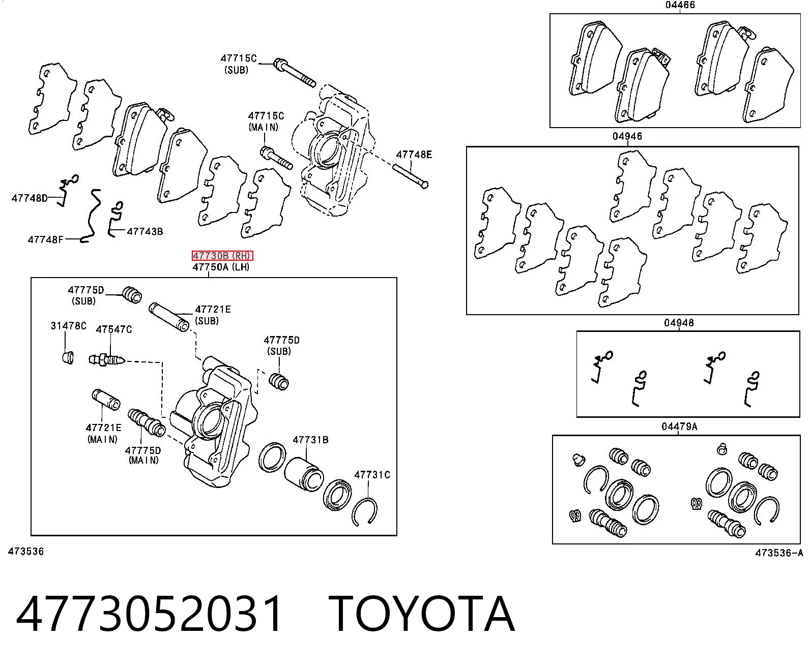 Zacisk hamulcowy tylny prawy Toyota Yaris VERSO minivan (NCP2) (1999 - 2005) cena, od 54,80 USD