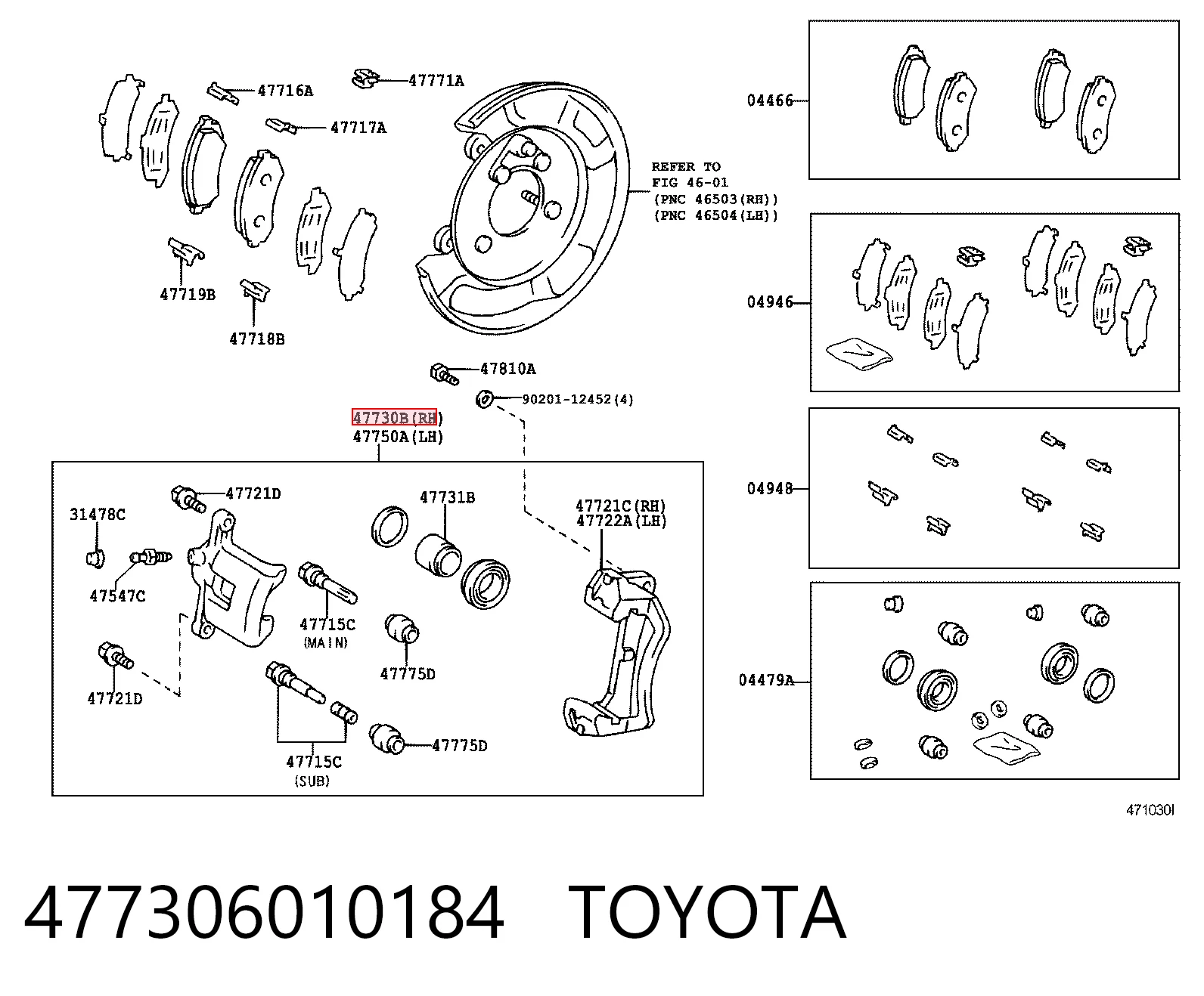 Zacisk hamulcowy tylny prawy Lexus LX 470