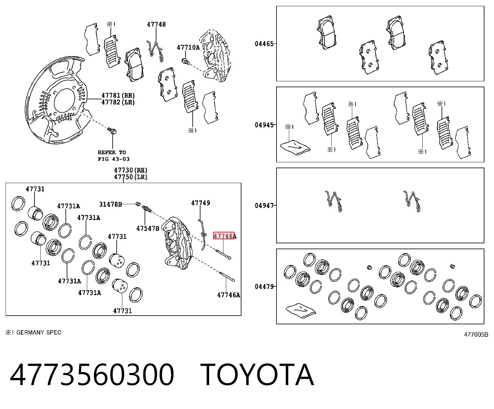 4773560300 Toyota