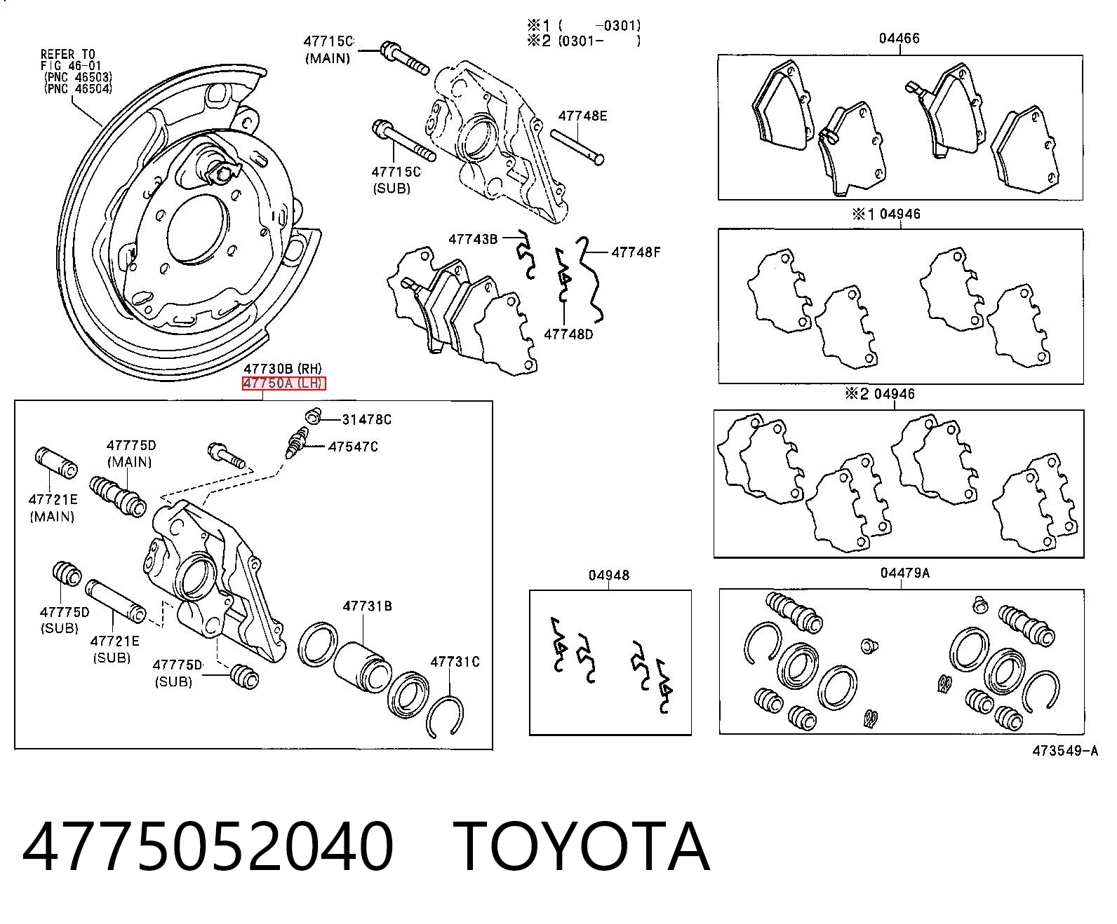 Zacisk hamulcowy tylny lewy Toyota Yaris hatchback (P10) (1999 - 2005) cena, od 56,26 USD