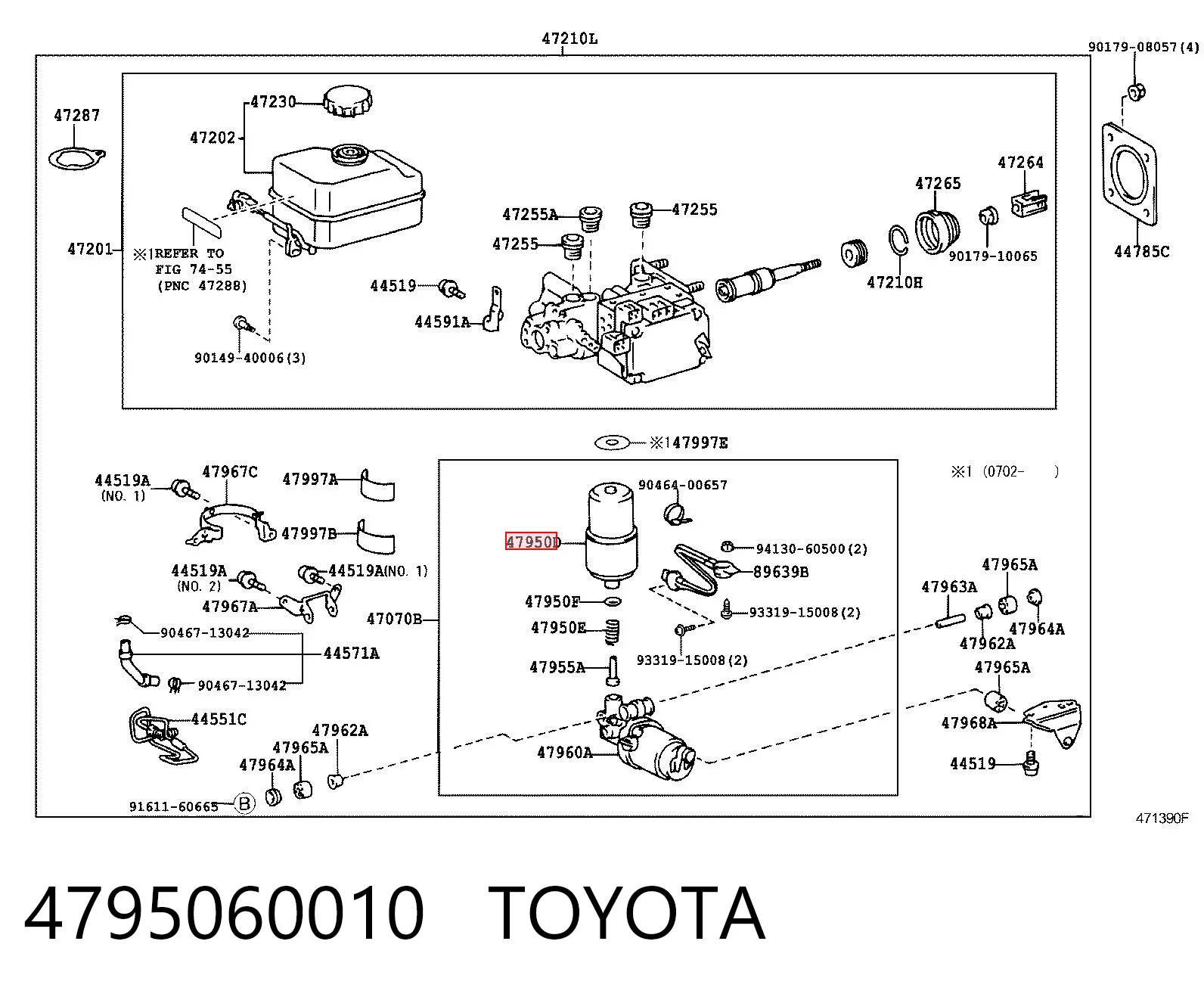 Wzmacniacz próżniowy hamulców do Toyota Land Cruiser 100 J10