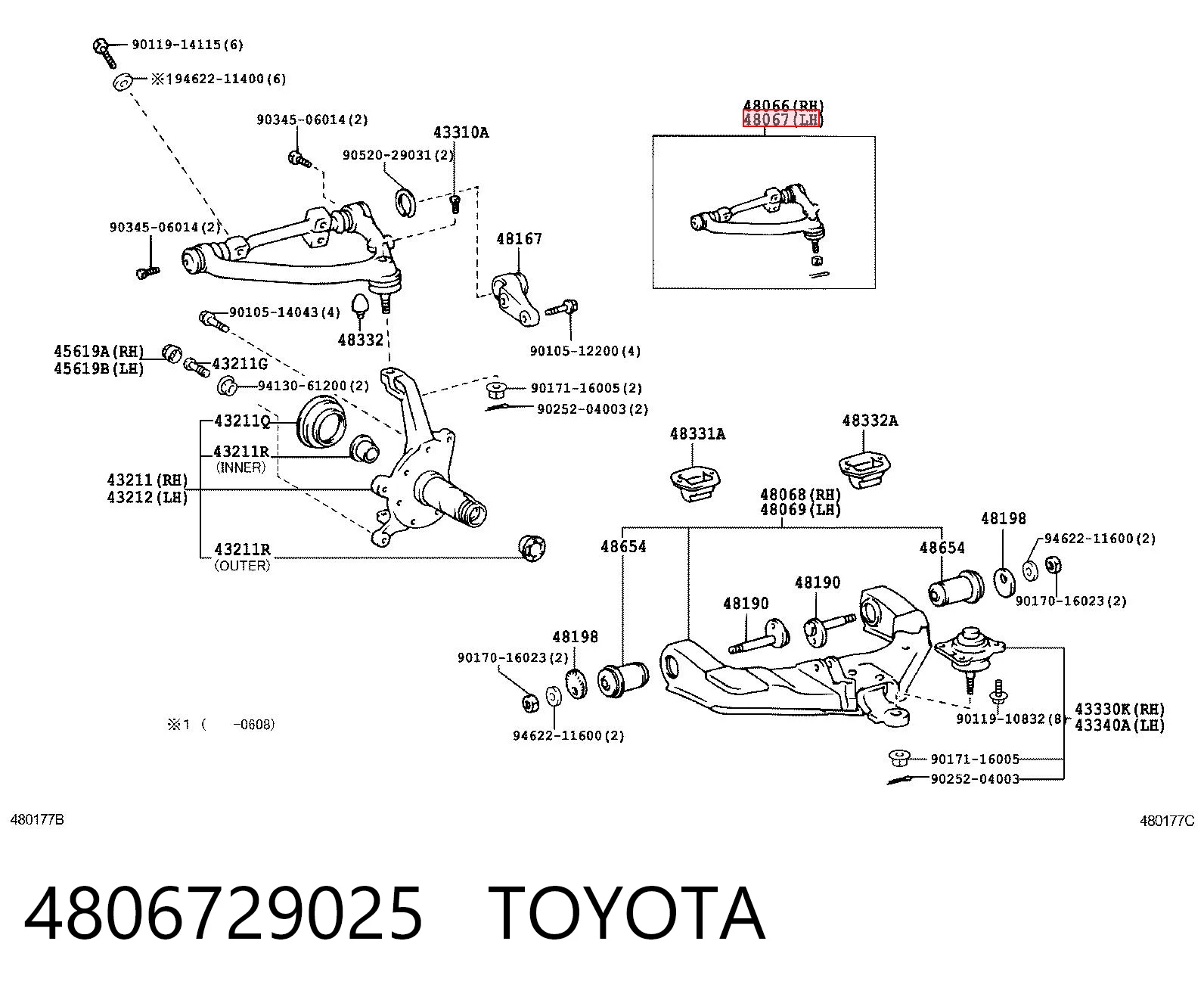4806729025 Toyota