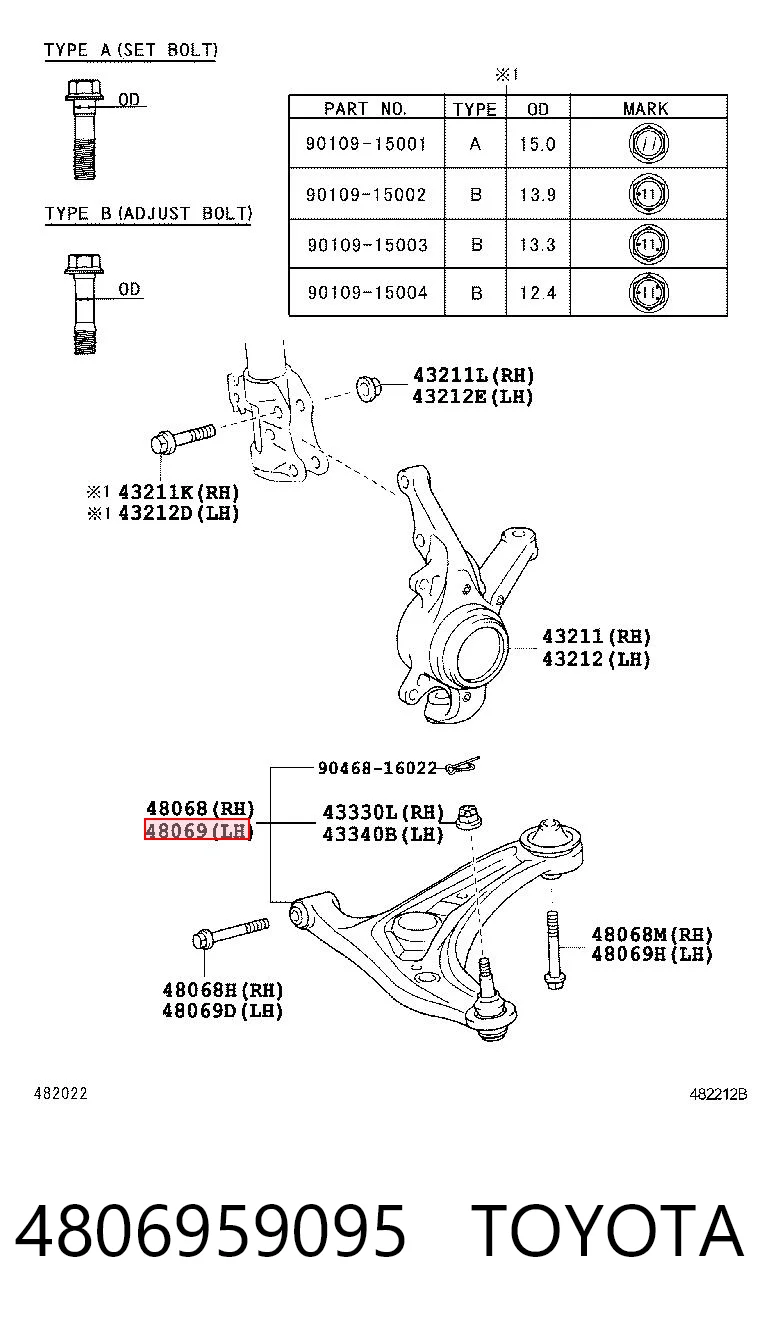 4806959095 Toyota