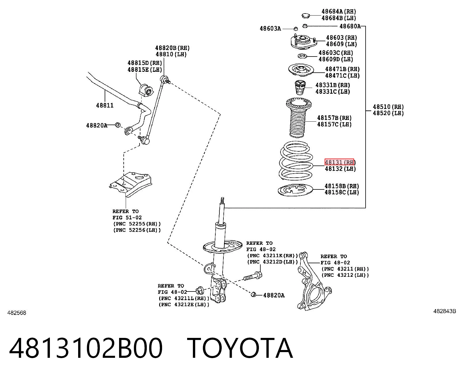 Do koszyka Sprężyna przednia Toyota Auris UKP E15