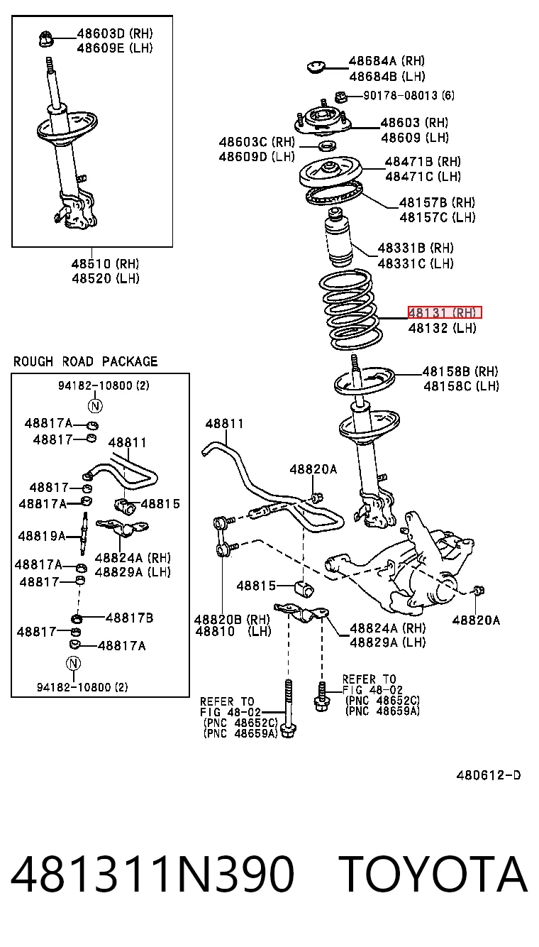Sprężyna przednia Toyota Corolla 
