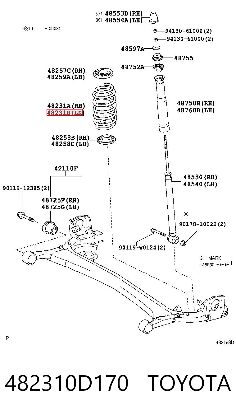 Sprężyna tylna Toyota Yaris hatchback (SP90) (2005 - 2011) cena, od 34,69 USD
