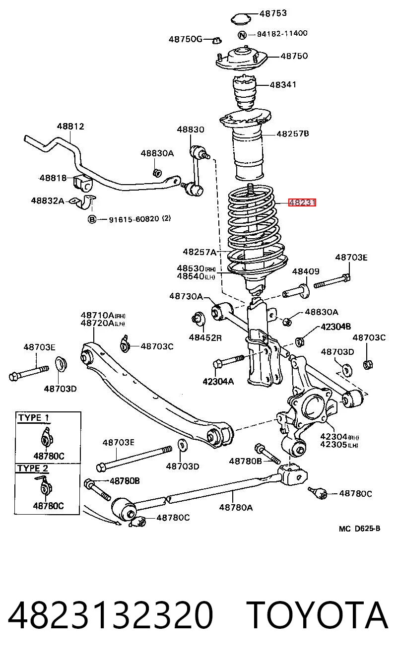 Kupić Sprężyna tylna Toyota Camry V2 w dobrej cenie