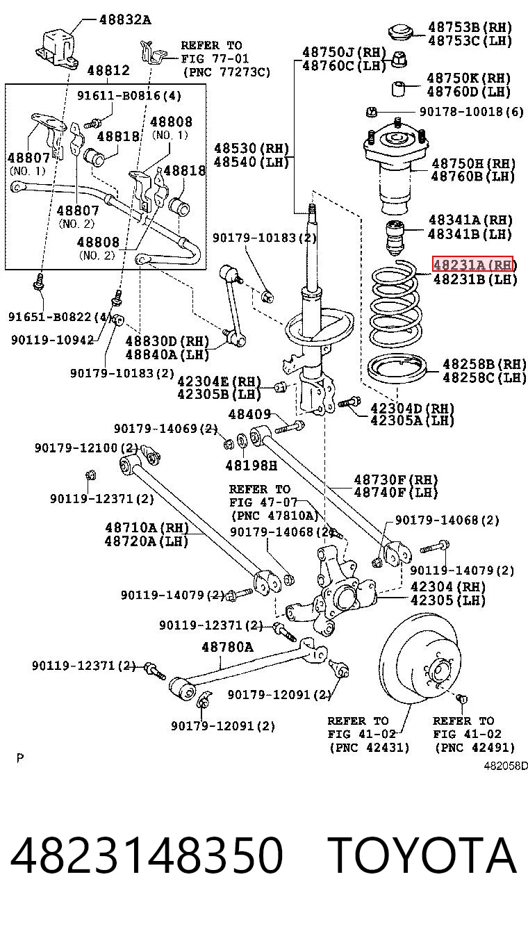 Sprężyna tylna do Lexus RX U3