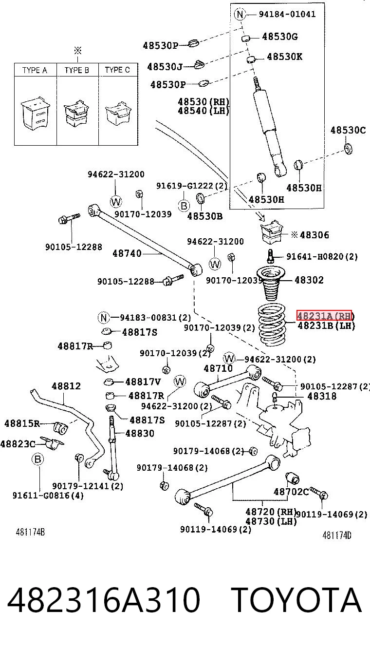 482316A310 Toyota