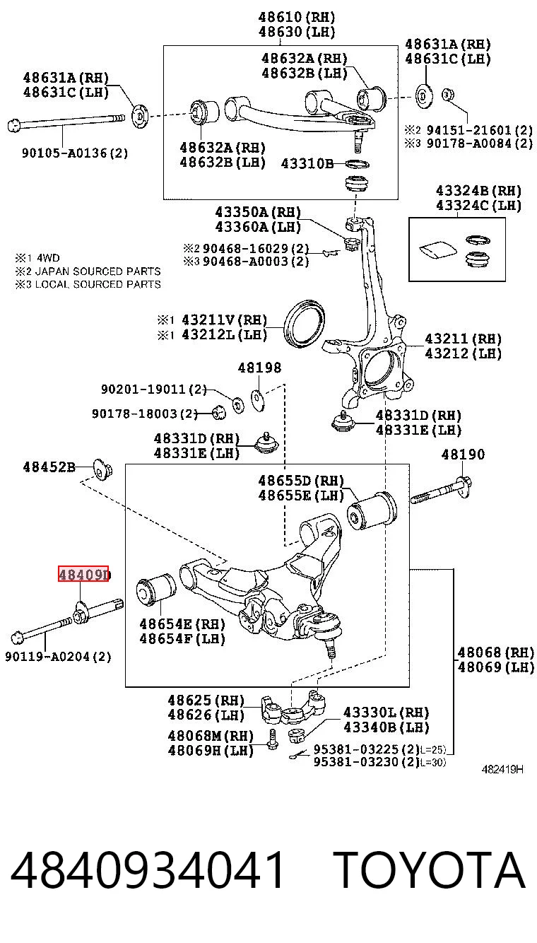 4840934041 Toyota