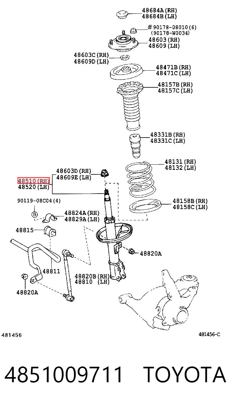 Amortyzator przedni lewy Pontiac Vibe SUV (2003 - 2008) cena, od 62,11 USD