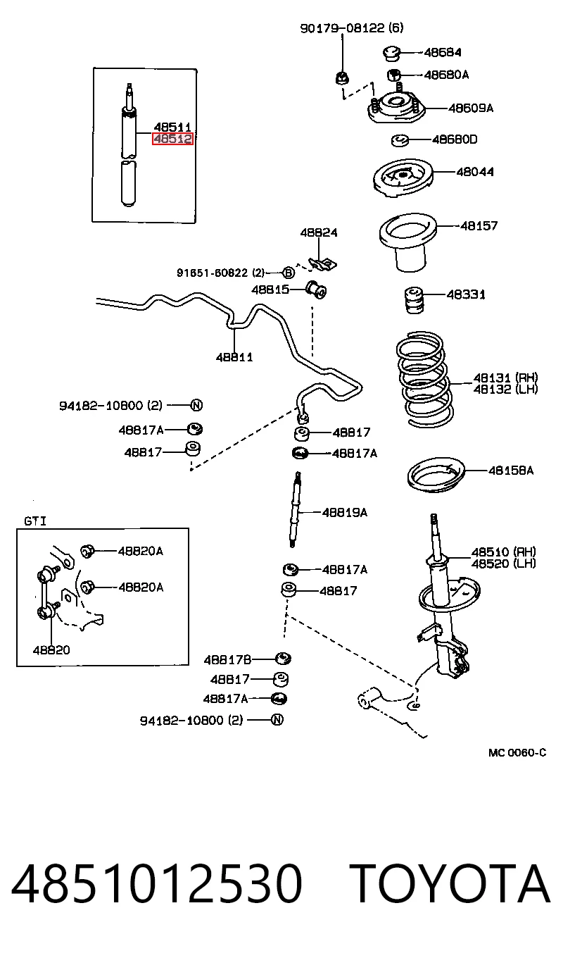 Amortyzator przedni do Toyota Corolla  E9