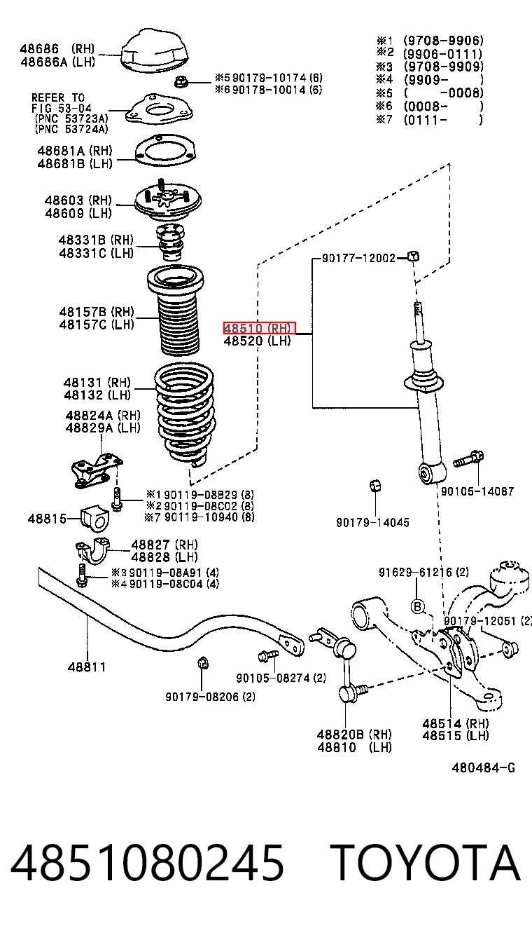 4851080245 Toyota