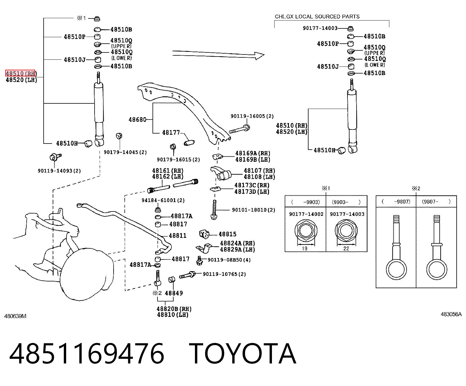 Do koszyka Amortyzator przedni Lexus LX 470 UZJ100
