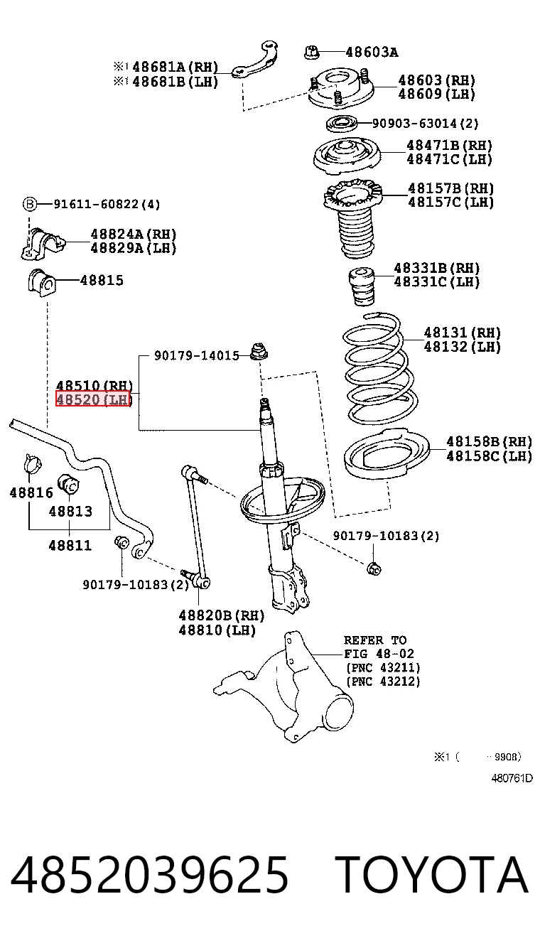 4852039625 Toyota