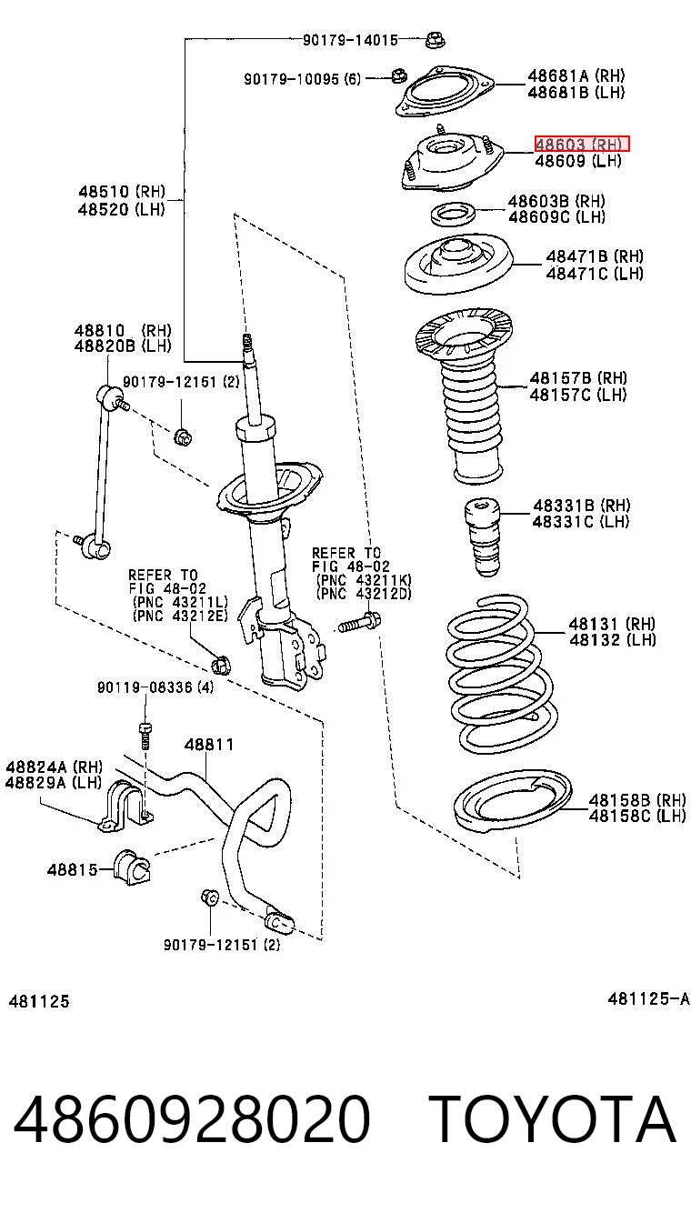Poduszka amortyzatora przedniego Toyota Previa minivan (ACR3) (2000 - 2006) cena, od 28,37 USD