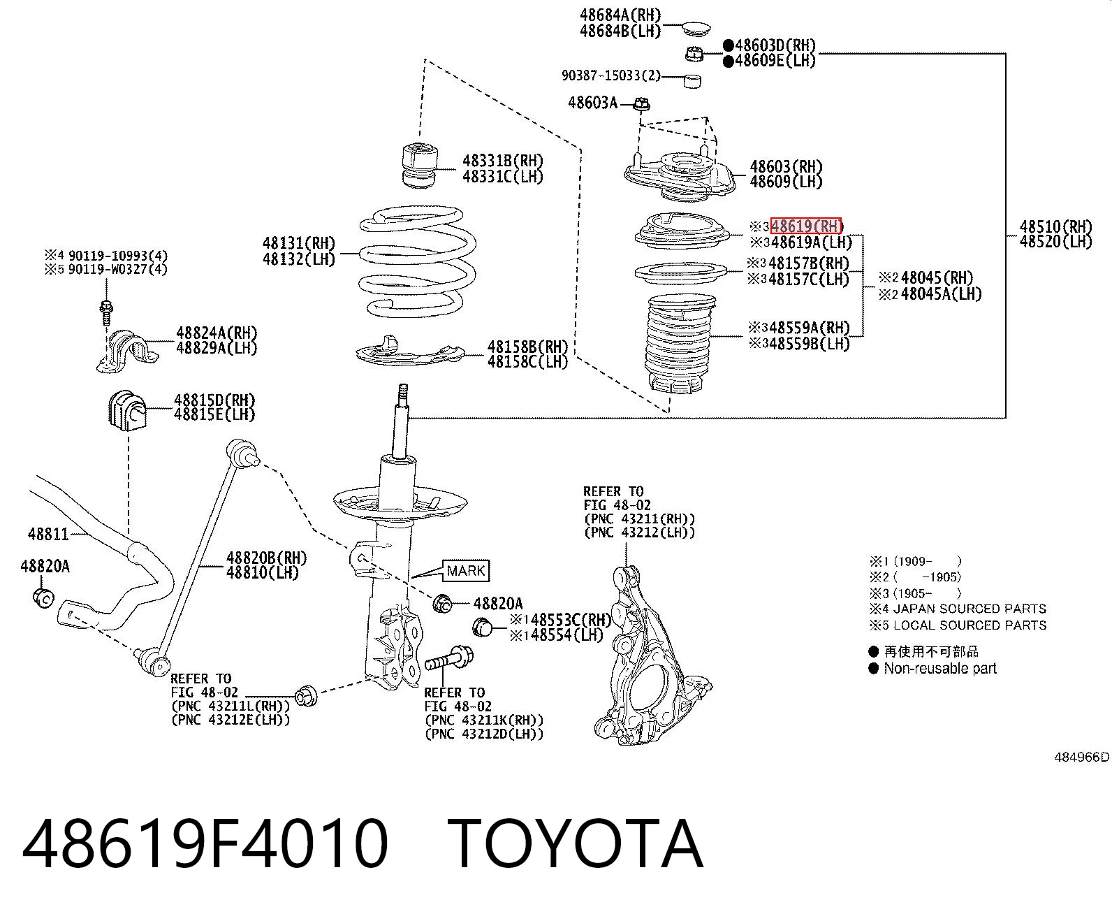 48619F4010 Toyota