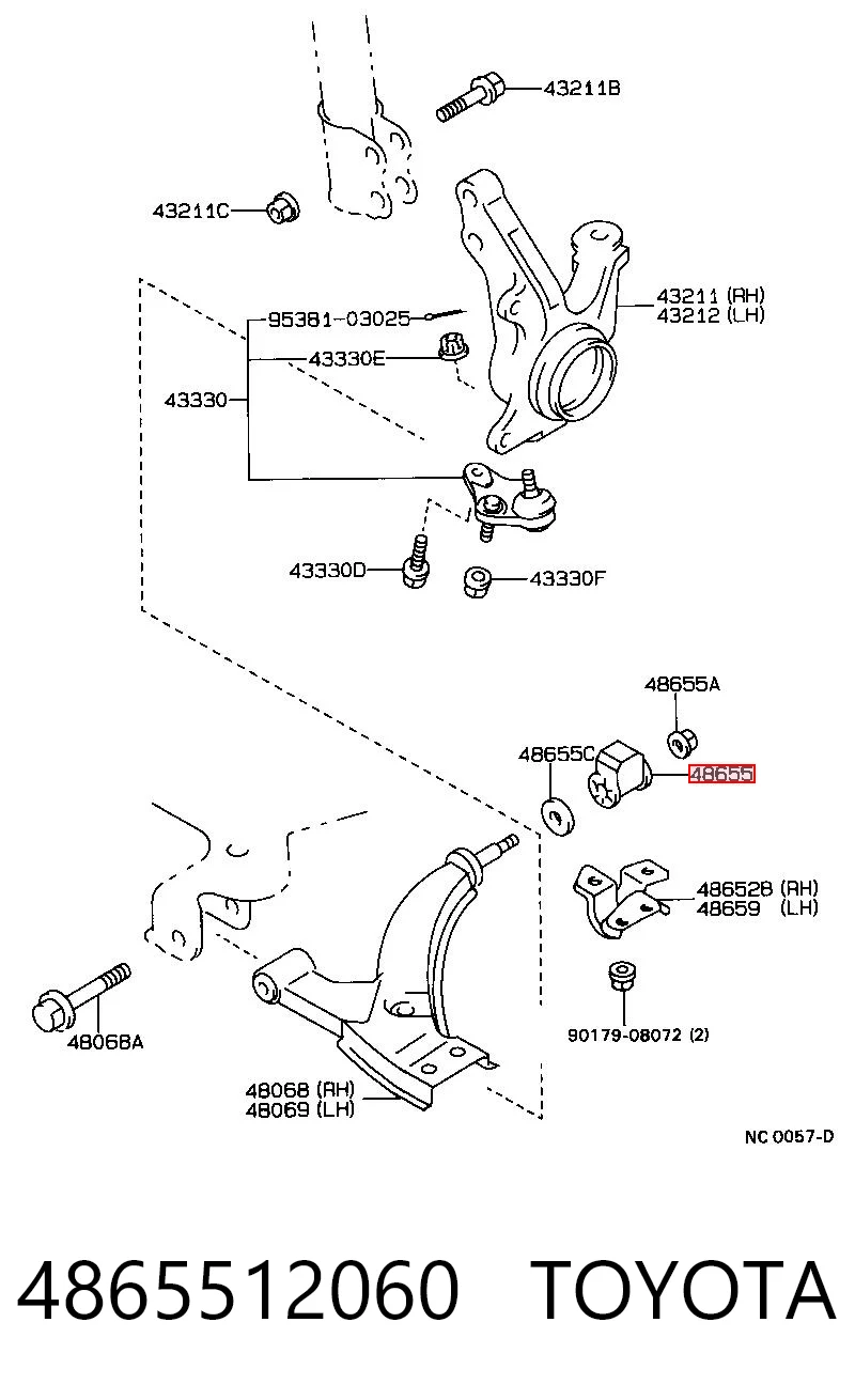 Silentblock przedniego wahacza dolnego do Toyota Corolla  E9
