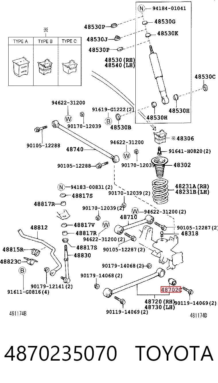 Do koszyka 4870235070 Hyundai/Kia Silentblock wahacza podłużnego tylnego dolnego