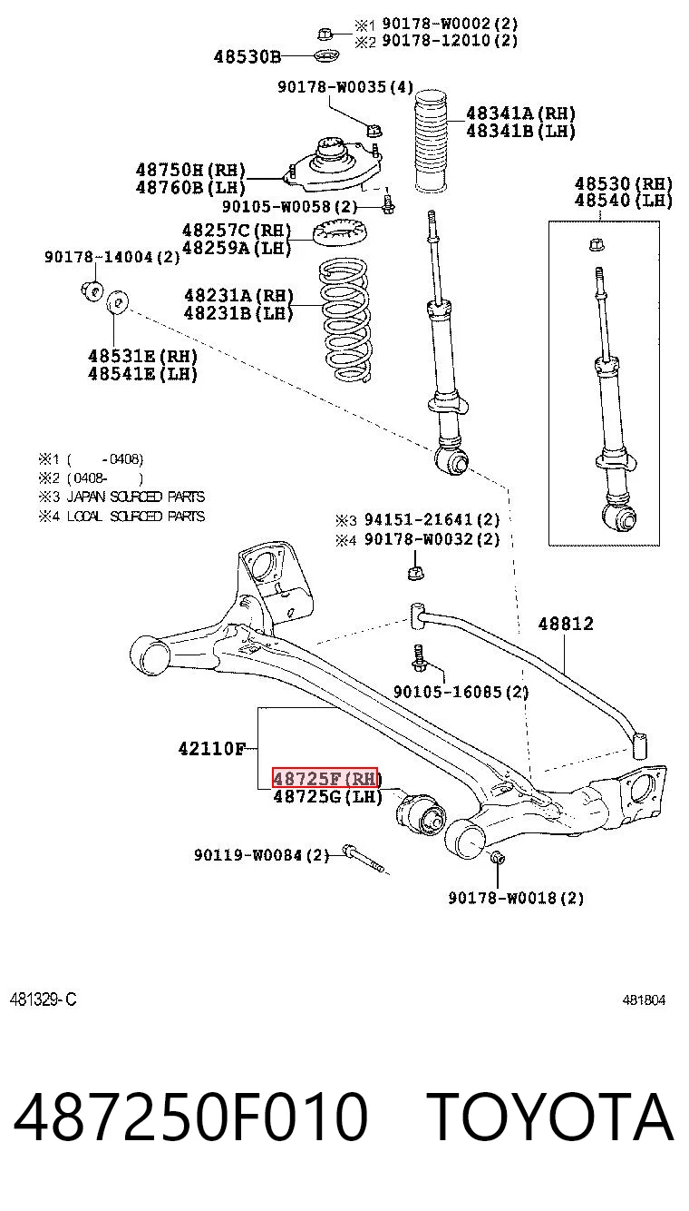 Silentblock tylnej belki Toyota Corolla VERSO
