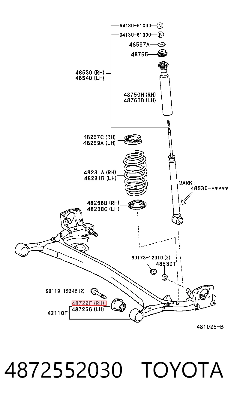 Do koszyka Silentblock tylnej belki Toyota Yaris VERSO NCP2