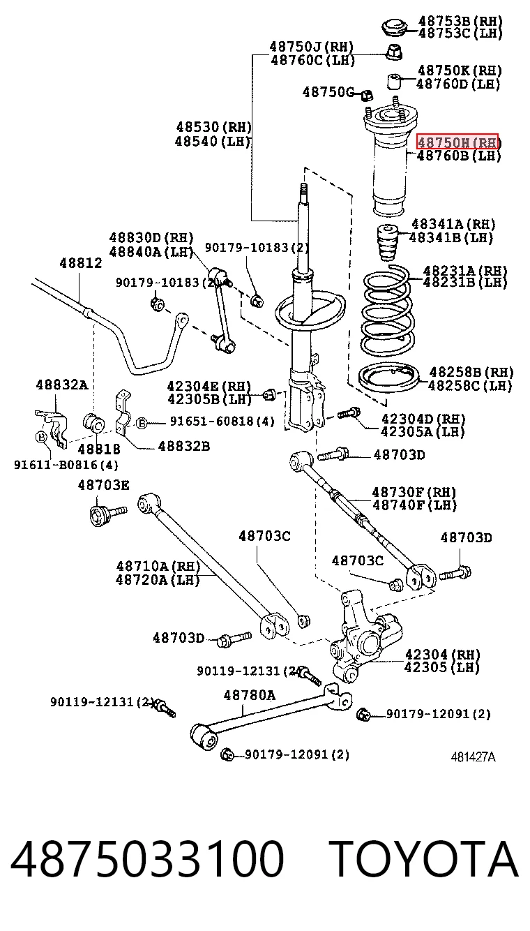4875033100 Toyota