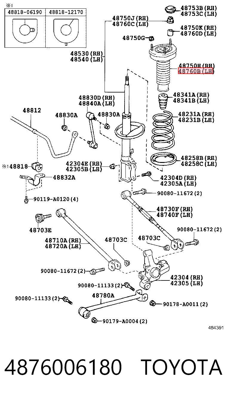 4876006180 Toyota