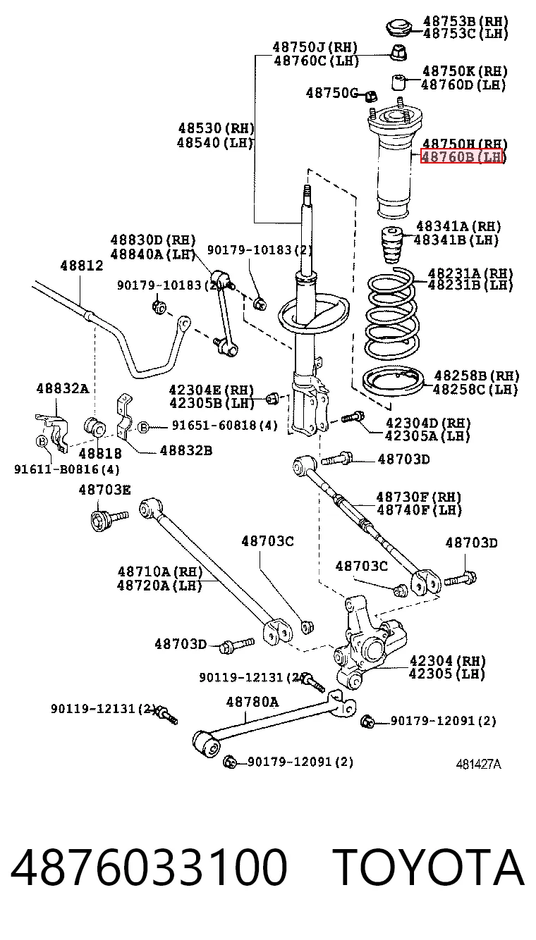 4876033100 Toyota