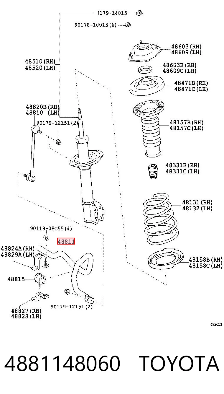 Stabilizator przedni do Lexus RX U3