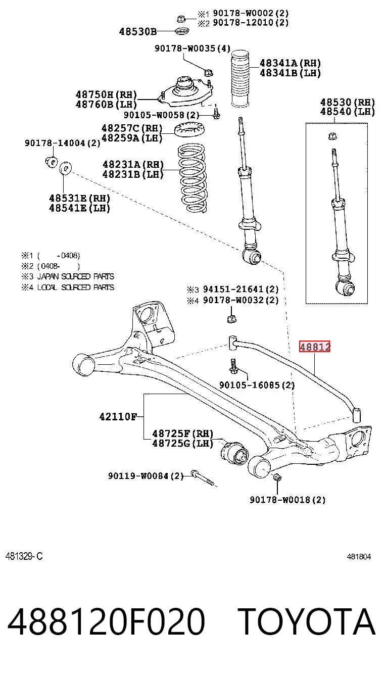 Kupić Stabilizator tylny Toyota Corolla  R10 w dobrej cenie