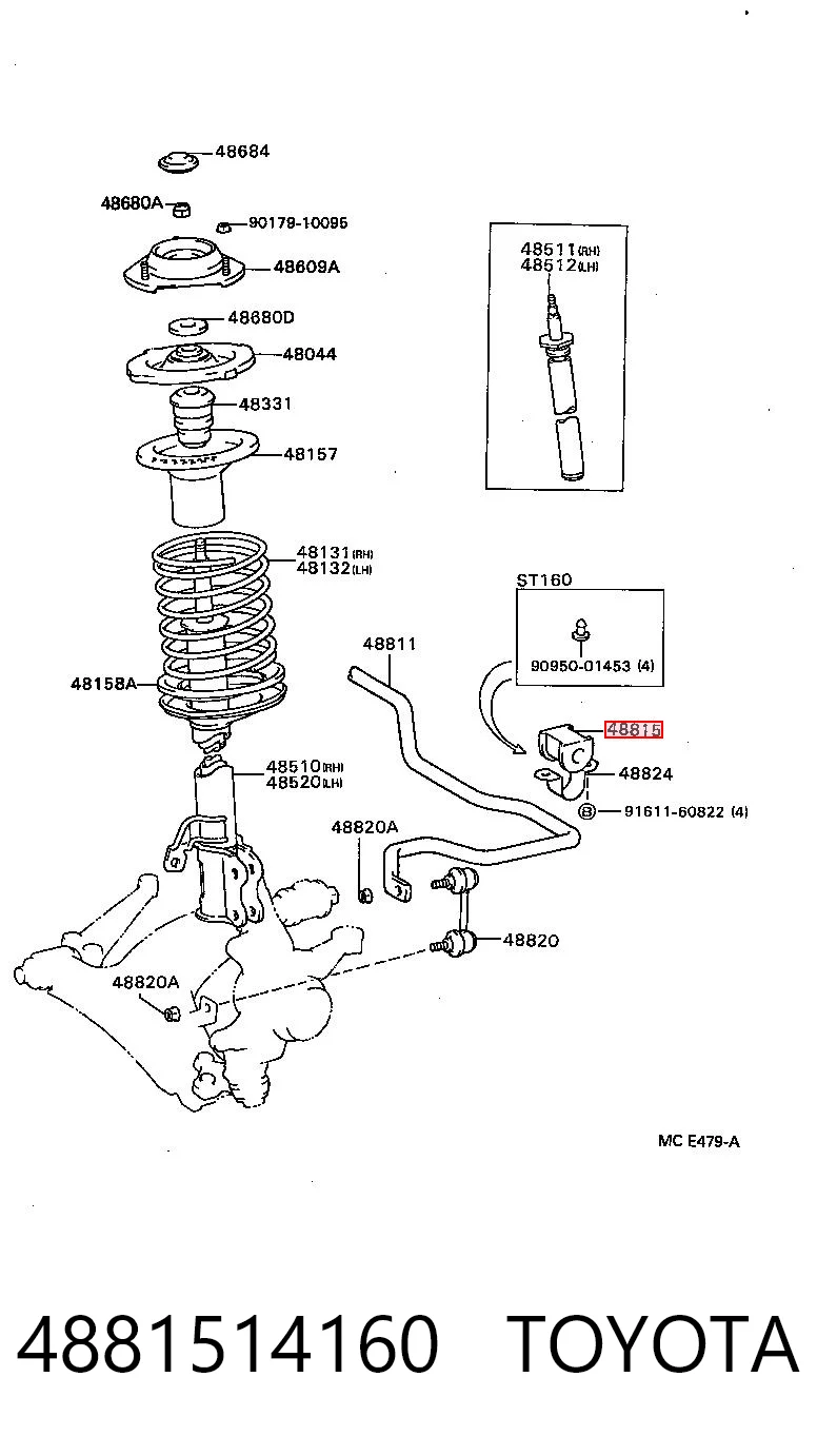 Tuleja stabilizatora przedniego do Toyota 4 Runner  N130