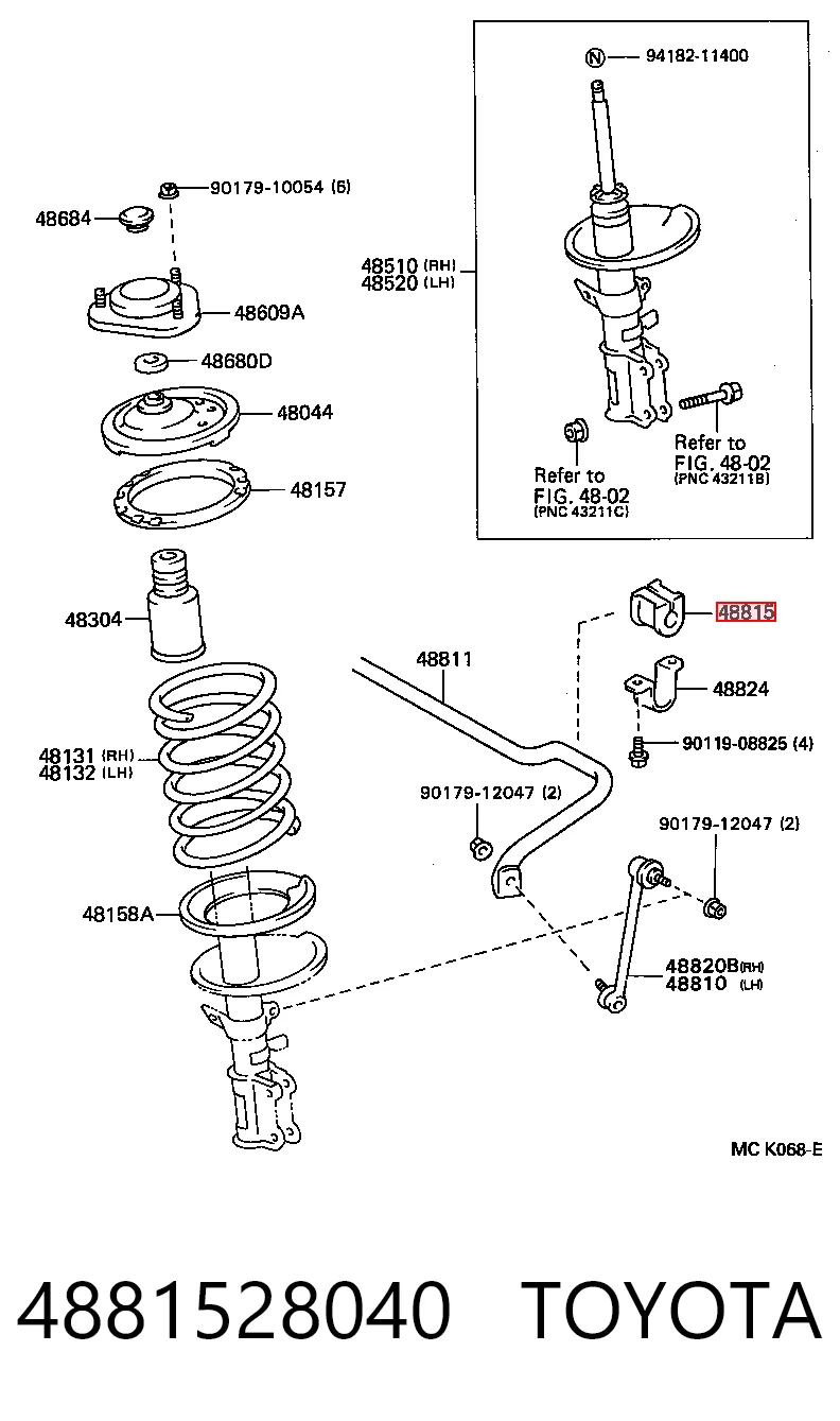 Tuleja stabilizatora przedniego Toyota Hiace III