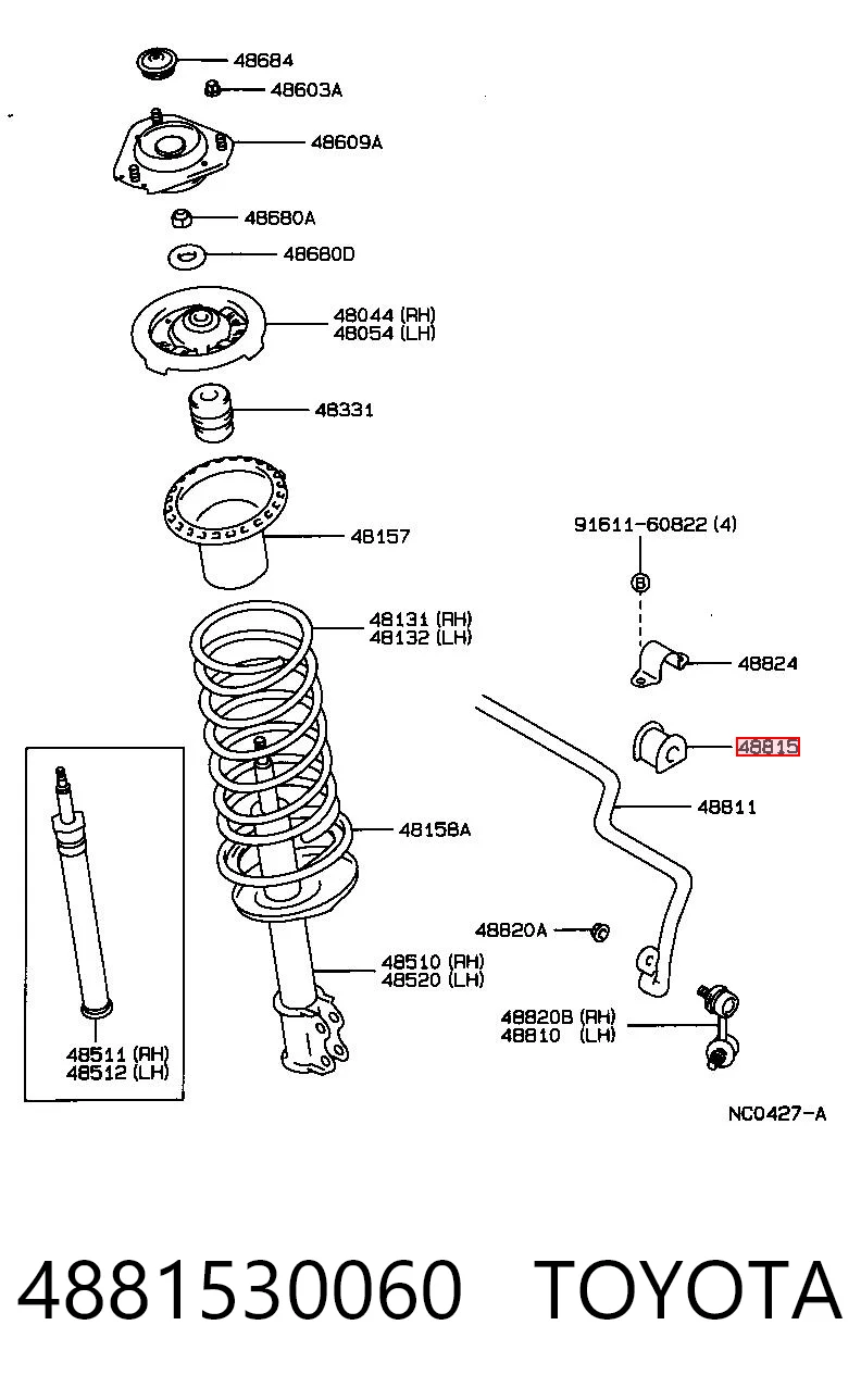 Tuleja stabilizatora przedniego do Toyota Camry II V2
