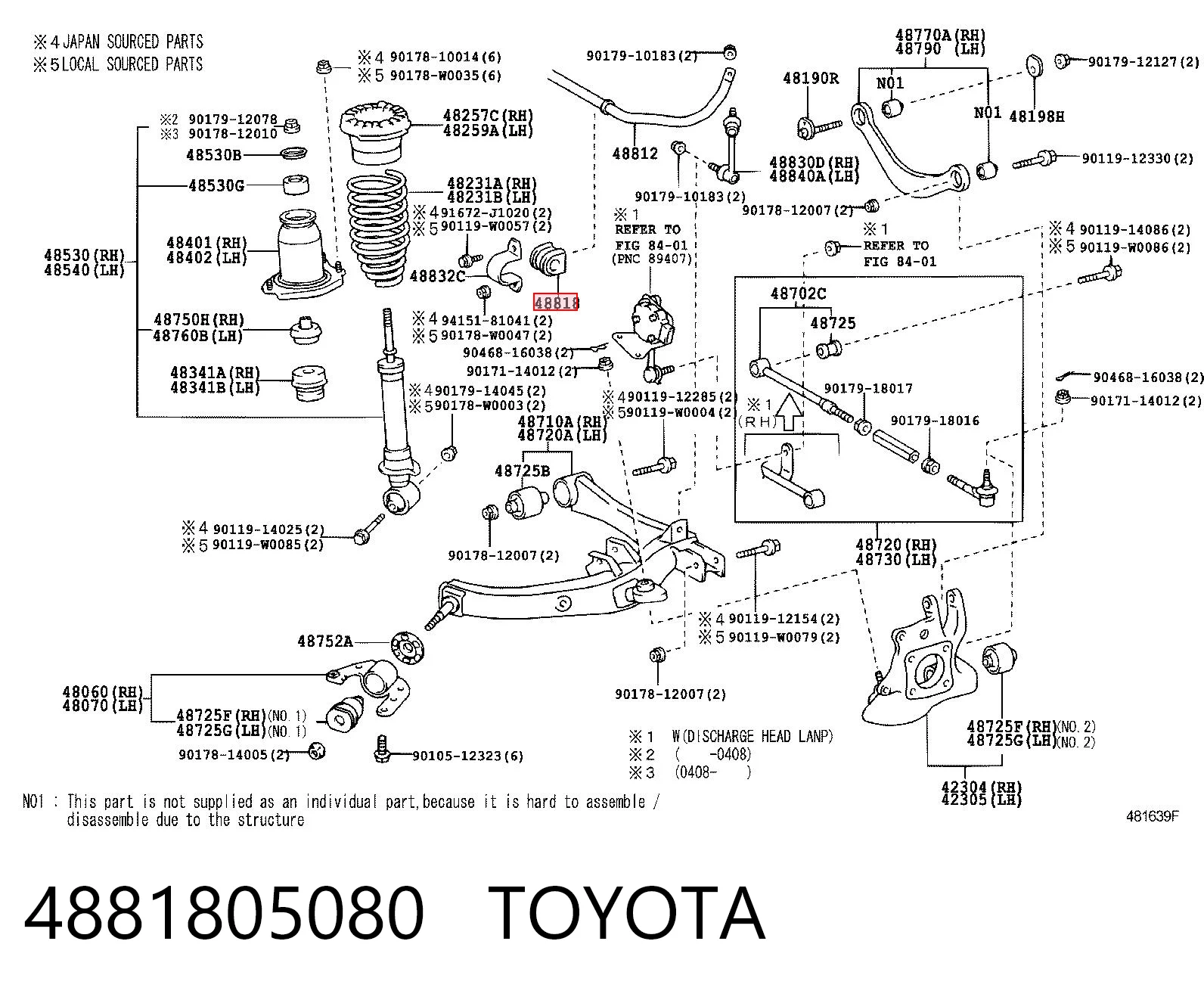 4881805080 Toyota
