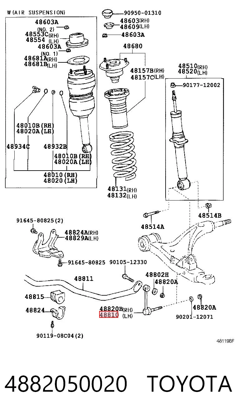 Łącznik stabilizatora przedniego Lexus LS sedana (UCF30) (2000 - 2006) cena, od 23,43 USD