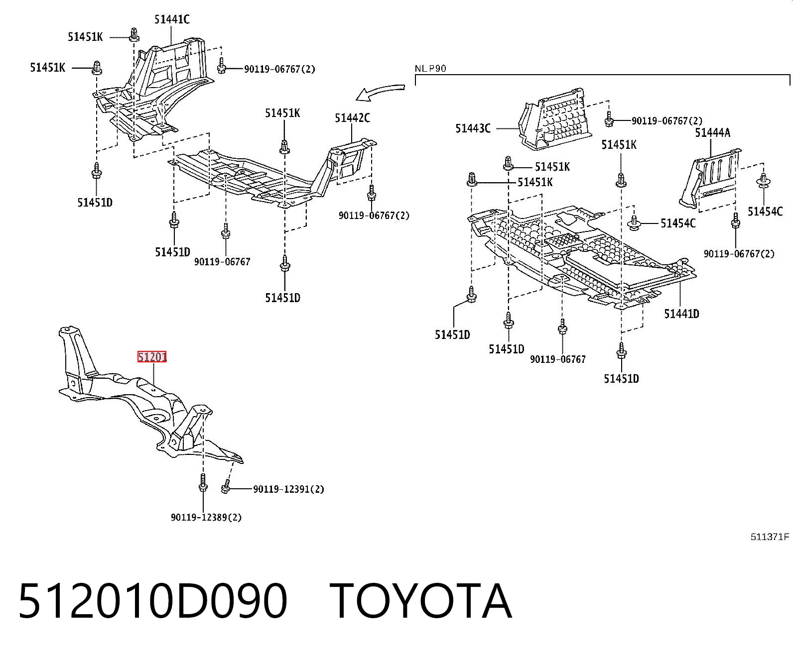 Korpus osi przedniej do Toyota Yaris  SP90