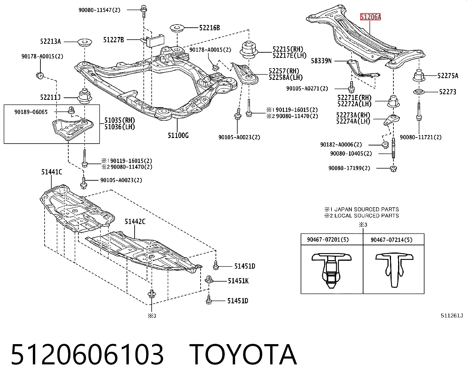 Korpus osi tylnej Toyota Avalon sedana (GSX30) (2005 - 2012) cena, od 427,90 USD
