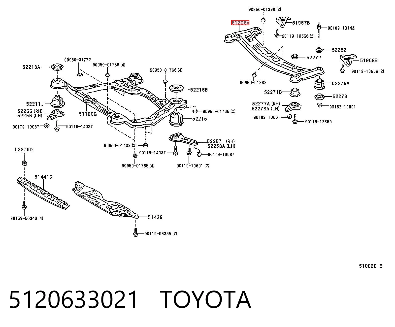 Korpus osi tylnej do Toyota Camry IV V20