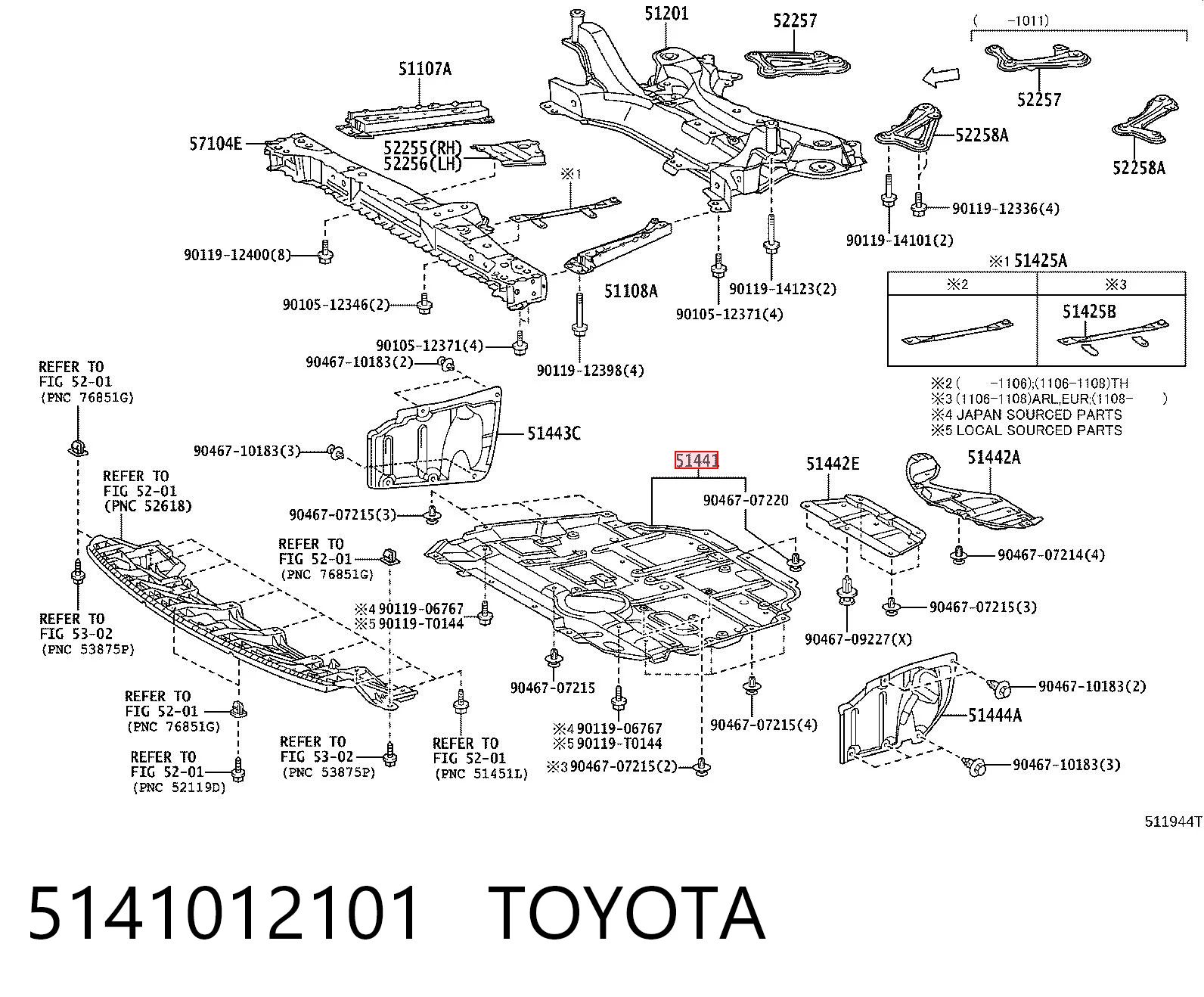 Osłona silnika, miski (przedziału silnika) Toyota Prius hatchback (ZVW30) (2009 - 2016) cena, od 38,34 USD