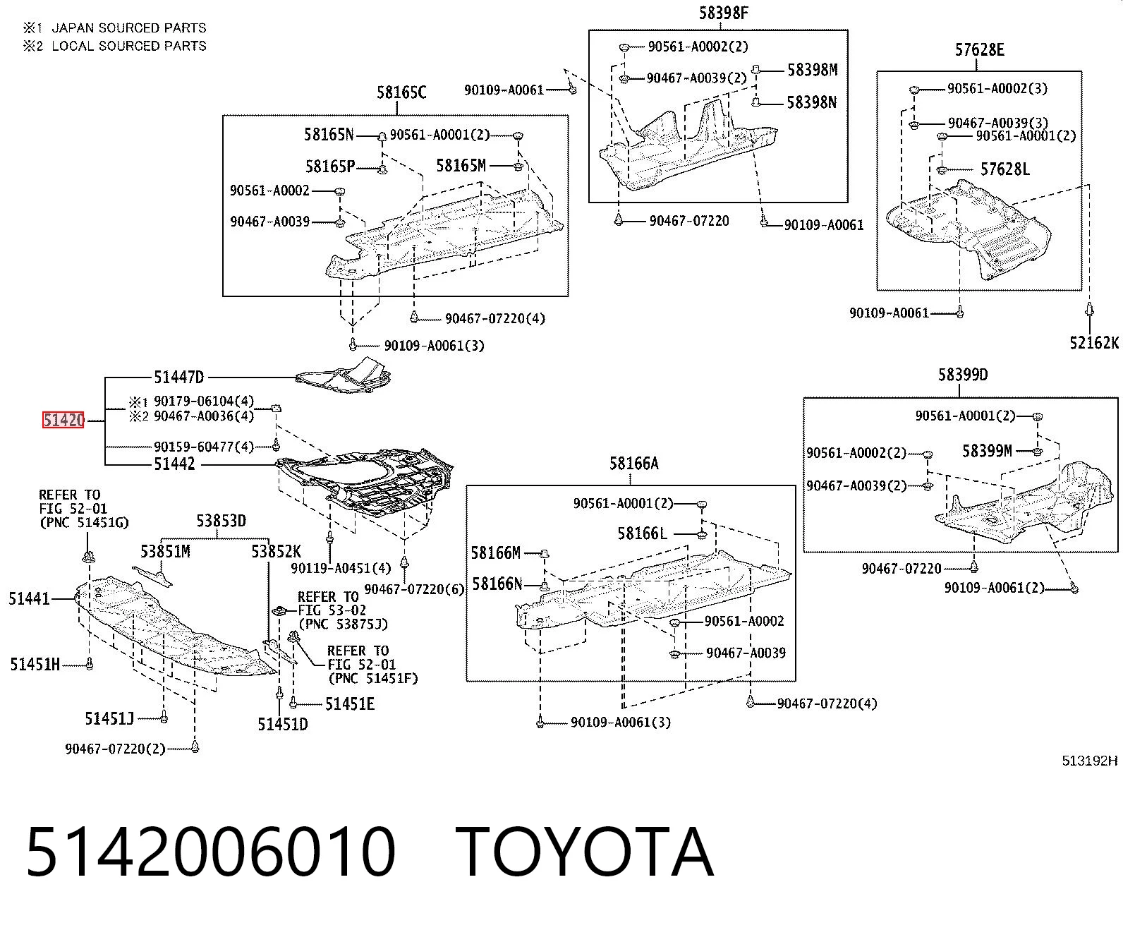 Osłona silnika, miski (przedziału silnika) do Toyota Camry  V70