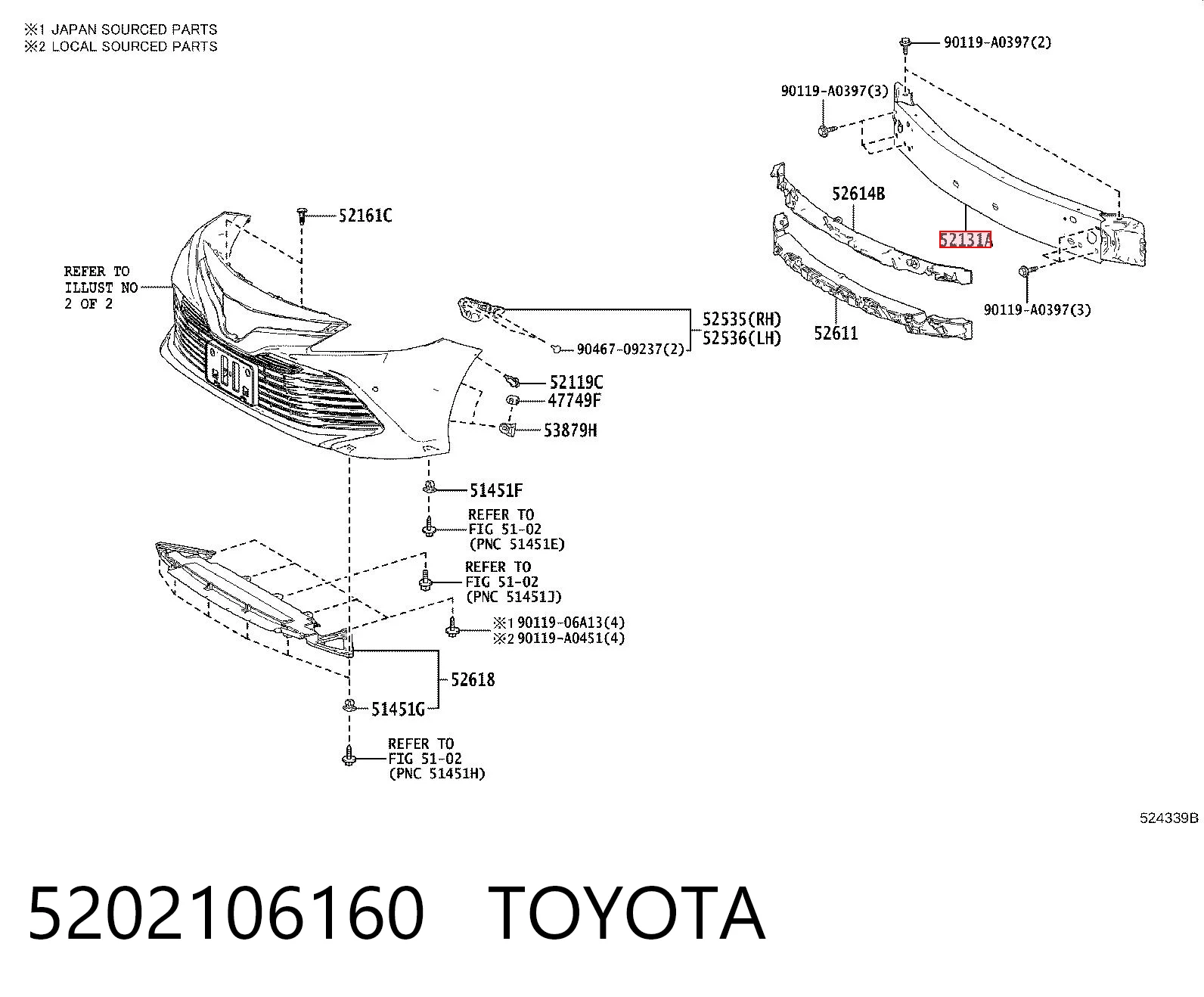 Wzmocnienie zderzaka przedniego Toyota Camry sedana (V70) (2017 - 2024) cena, od 157,14 USD