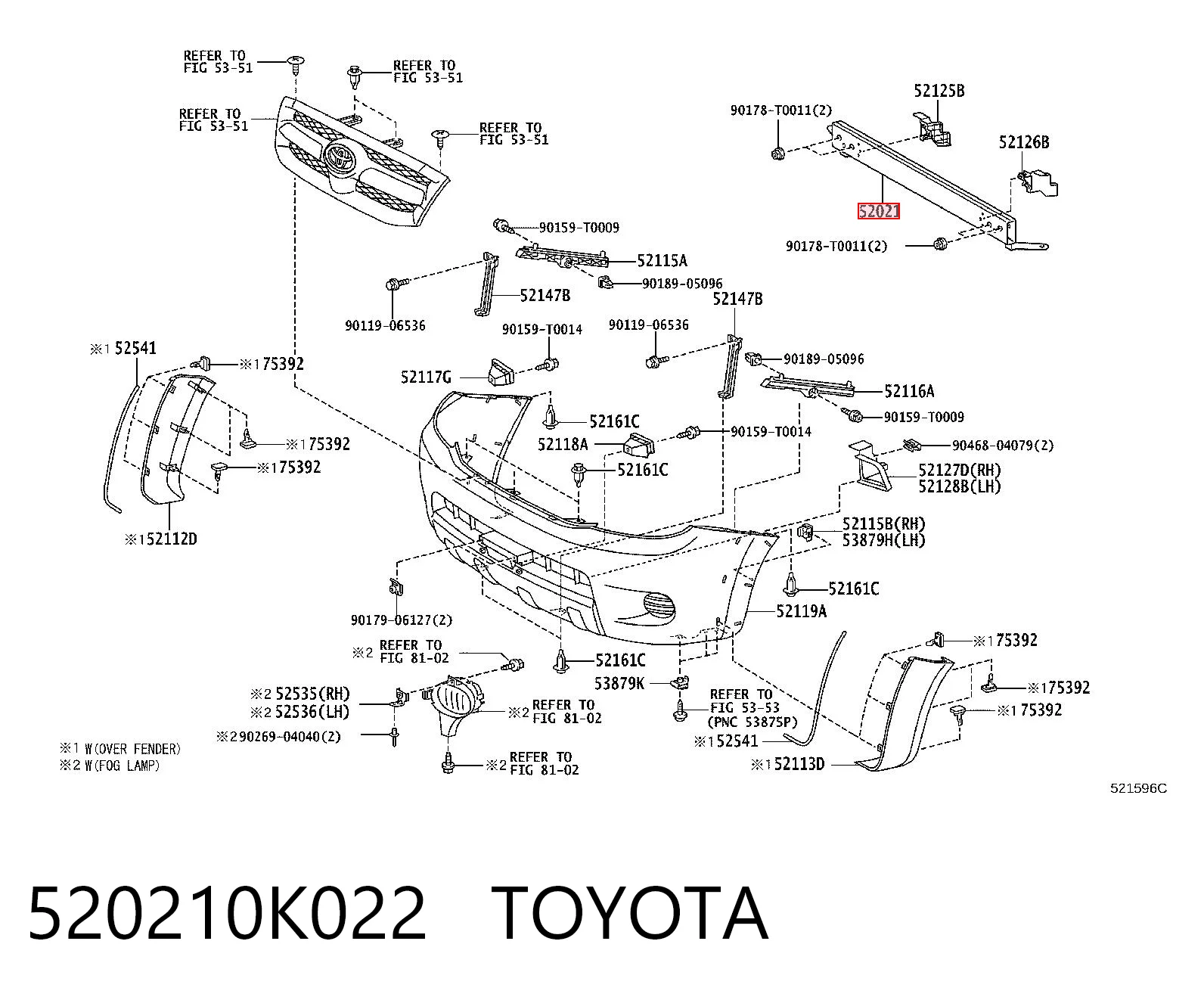 Wzmocnienie zderzaka tylnego do Toyota FORTUNER N5, N6