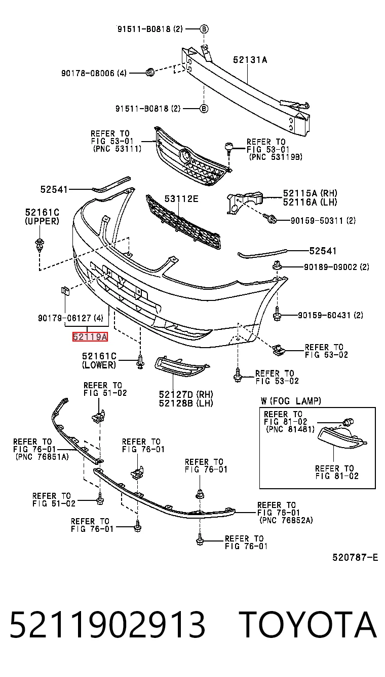 Zderzak przedni do Toyota Corolla  E12