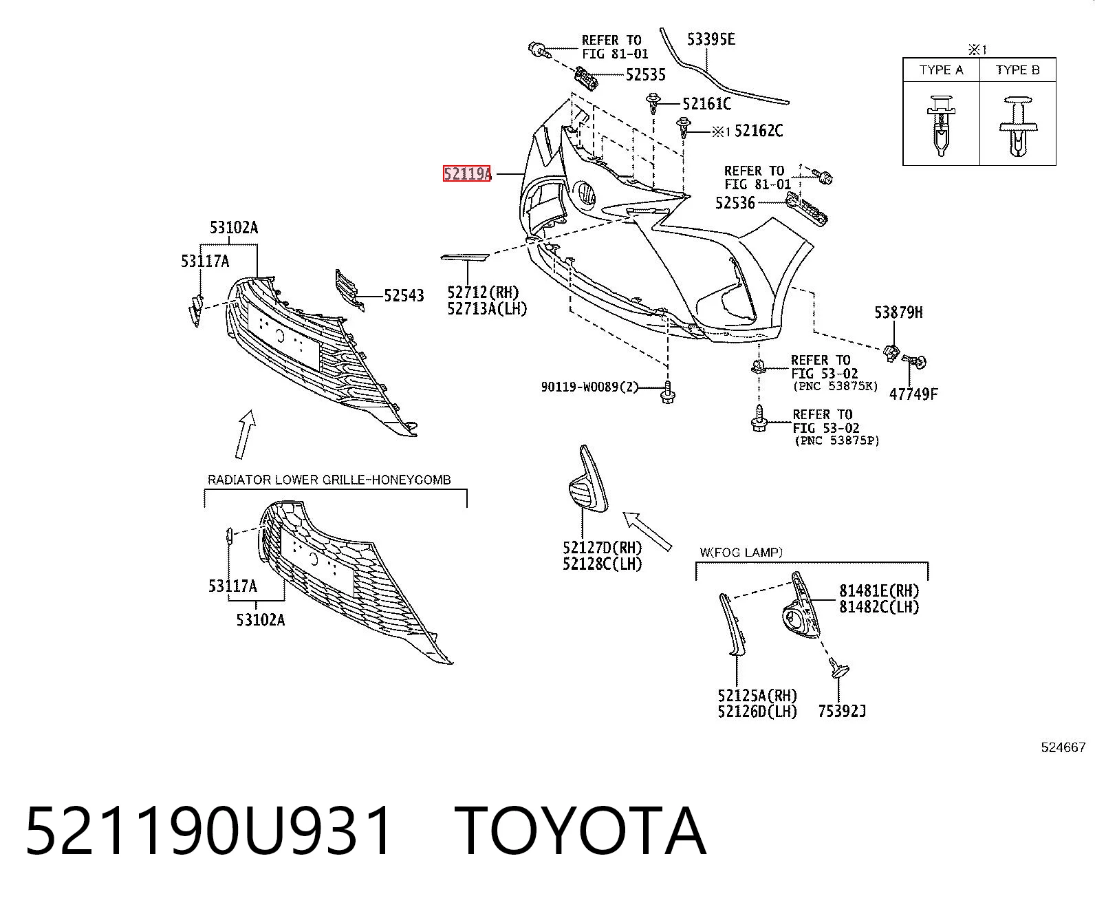 Zderzak przedni Toyota Yaris hatchback (P13) (2011 - 2020) cena, od 114,98 USD