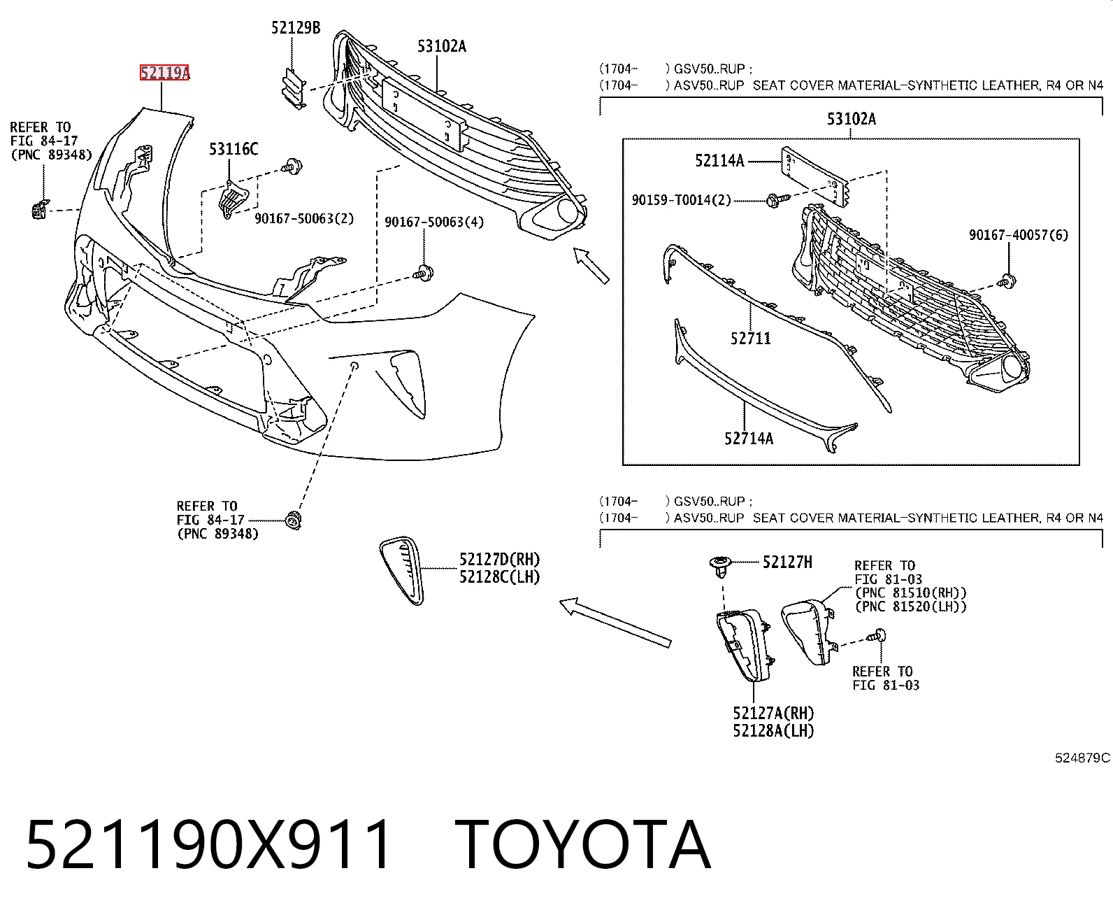 Zderzak przedni do Toyota Camry VII V50