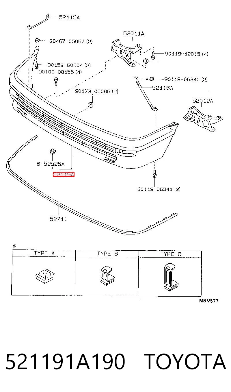 521191A190 Toyota