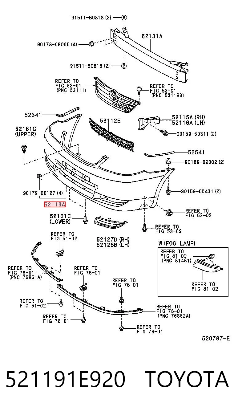 Do koszyka Zderzak przedni Toyota Corolla  E12