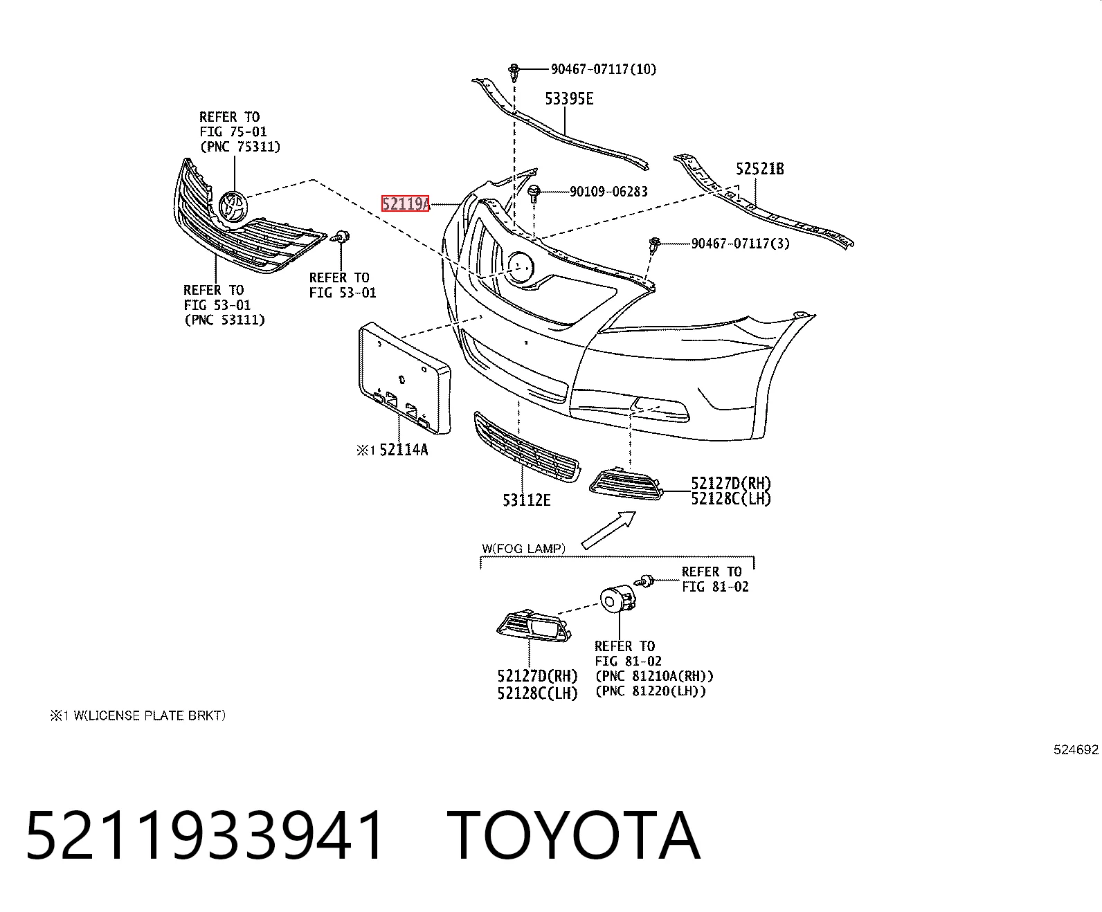 Do koszyka Zderzak przedni Toyota Camry VI V40